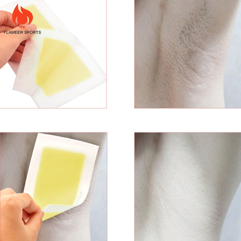 Flameer Sports 10pcs Hair Removal Paper Depilatory Wax Strips Epilator Waxing Tools Beauty