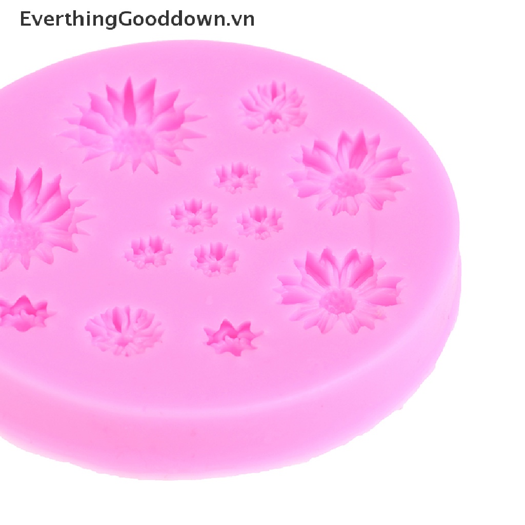 Khuôn Silicone Tạo Hình Hoa Cúc Trang Trí Bánh