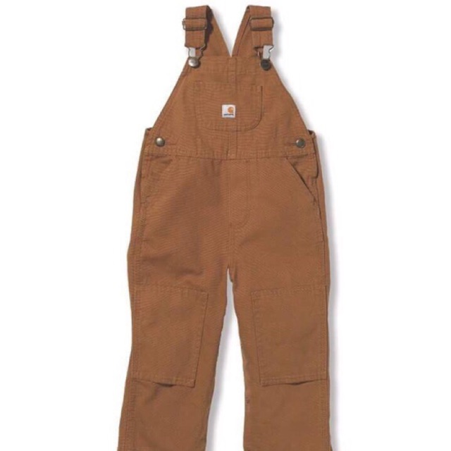 Quần yếm bé trai bé gái carhartt nâu size 3