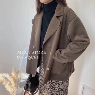 Áo dạ măng tô dài 2 lớp