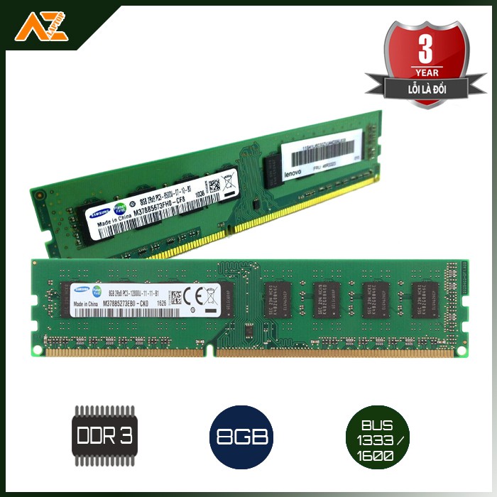 Ram PC DDR3 8GB BUS 1600 tiện dụng chất lượng cao