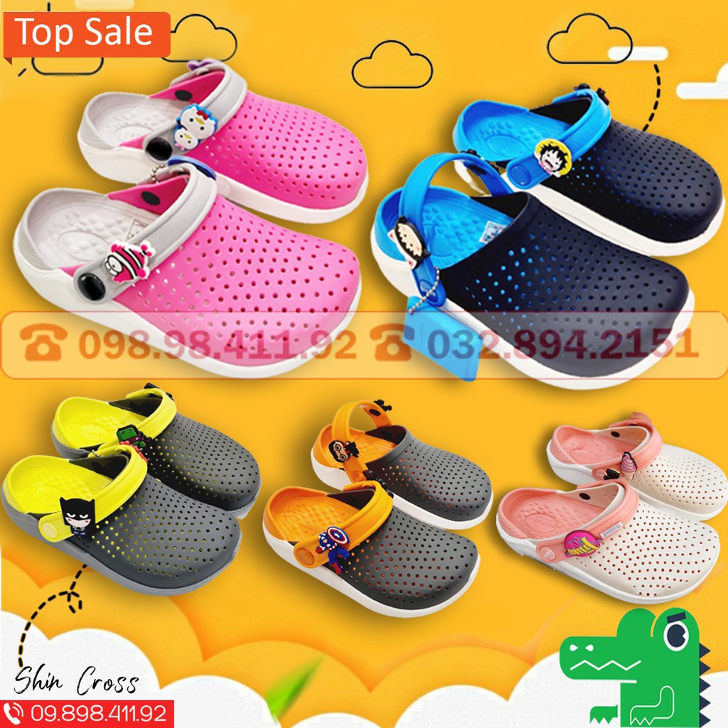 Dép Cross cho bé dạng tặng thêm 6 jibitz Cross SUCLITKID