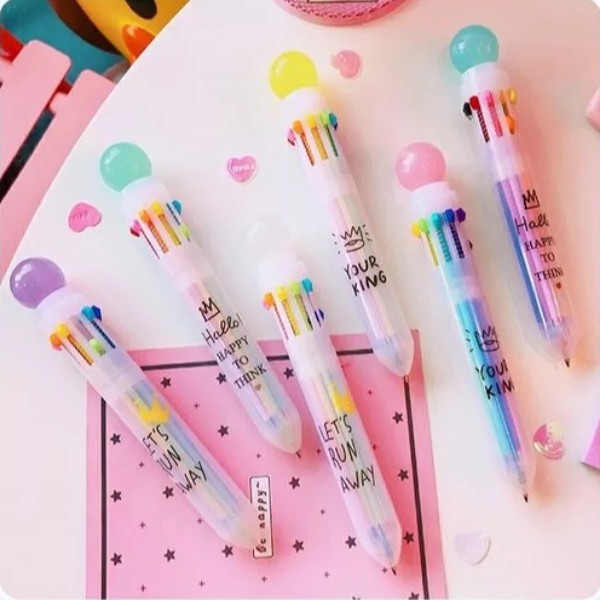 Bút 10 màu hàn quốc dễ thương - Sẵn hàng