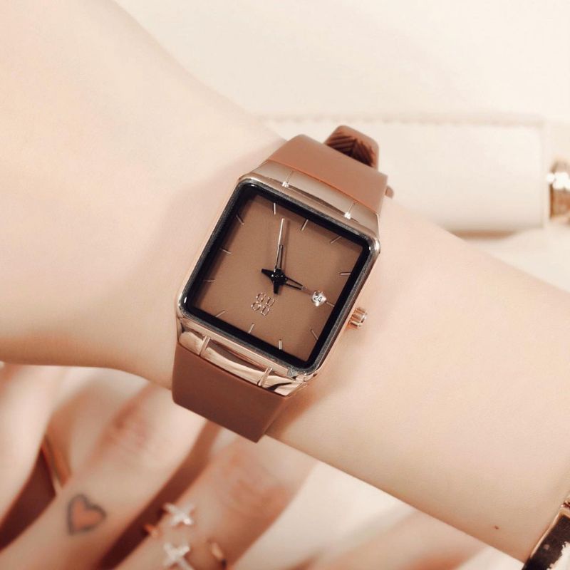 Đồng Hồ Nữ GU Dây Da ( silicon ) Thời trang #gouo Hàn Quốc