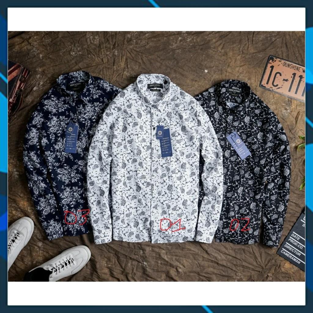 Sơ mi nam họa tiết phối màu chất mềm form dáng tươi trẻ phù hợp cho nam GIÁ TỐT HÀNG ĐẸP