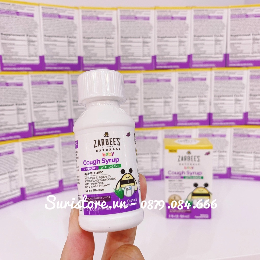 Siro ho + tăng đề kháng Zarbee's Naturals baby Cough Syrup + Immune