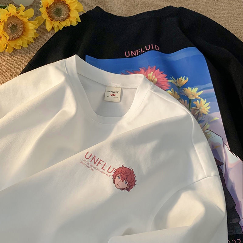 Áo Thun Tay Ngắn Dáng Rộng 2022 Họa Tiết Hoạt Hình Phong Cách Mùa Hè Mới Cho Nam