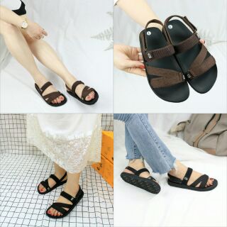 Sandal nữ quai ngang chắc chắn, bền đẹp, chất lượng cao GIAVY