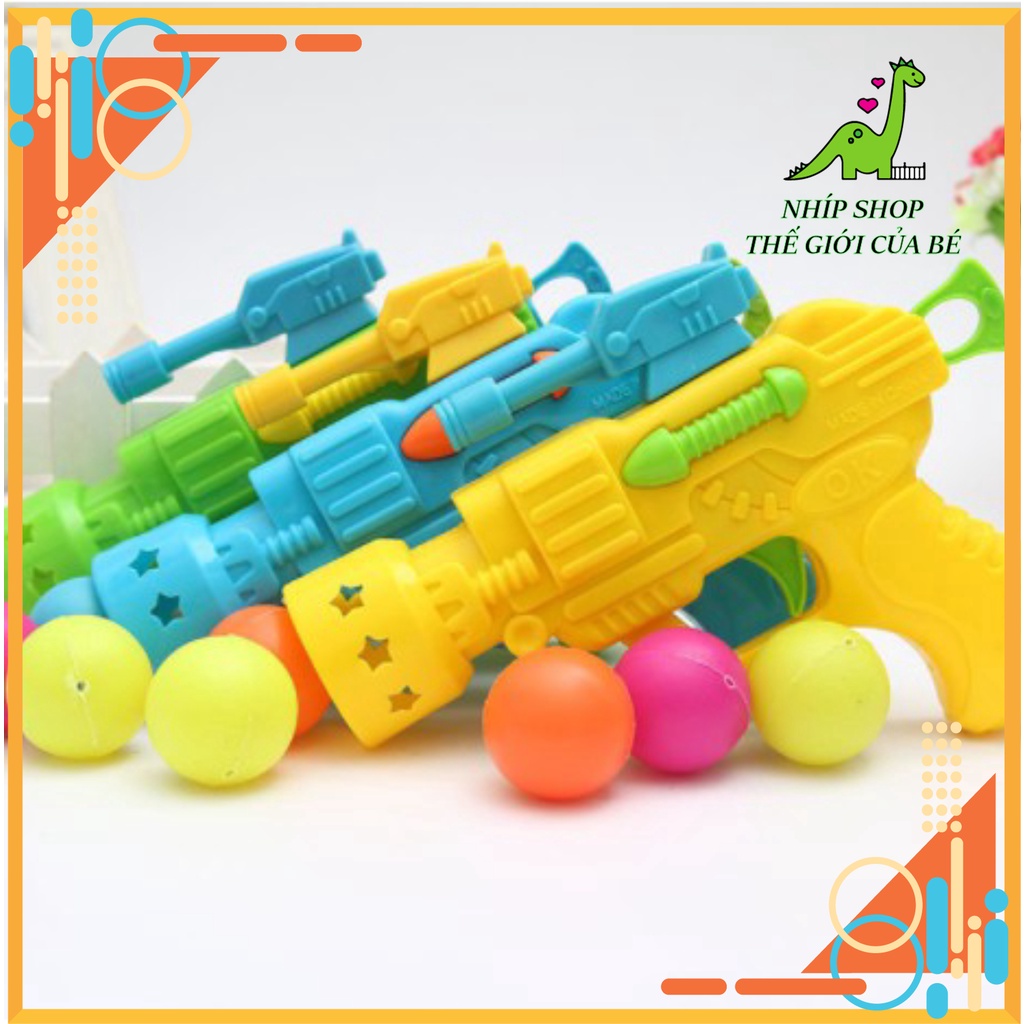 Súng bắn bóng bằng nhựa an toàn cho bé, trò chơi vui nhộn