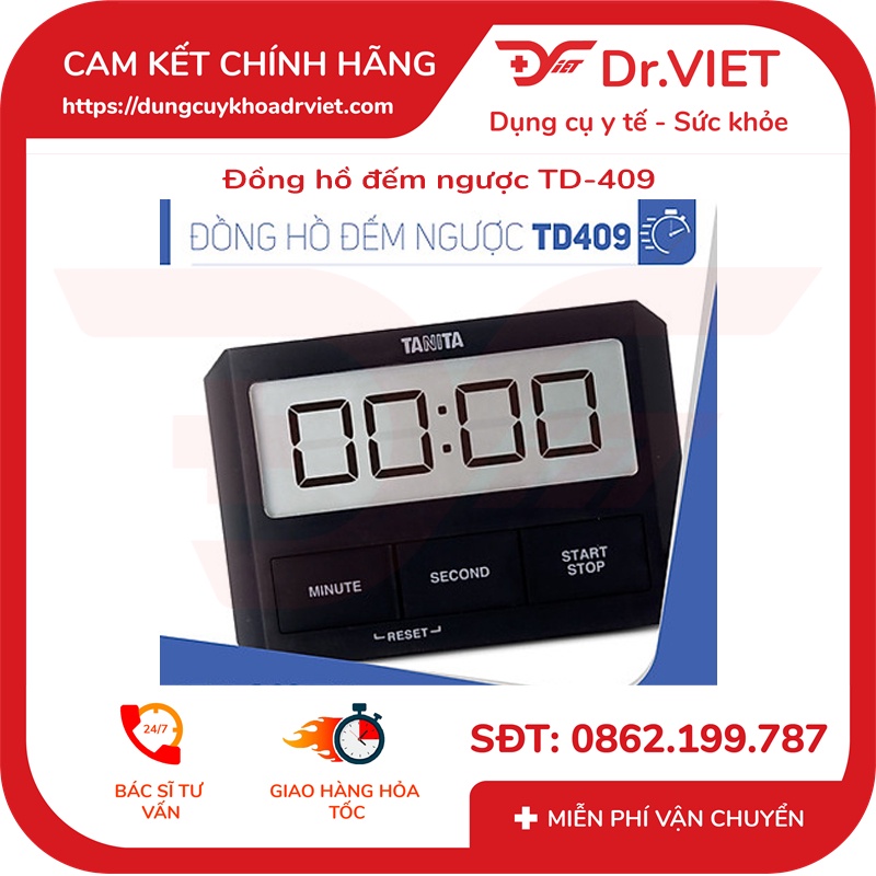 Đồng hồ đếm ngược TD-409 (tính toán thời gian nấu ăn, học tập, dùng trong salon tóc hay các cuộc thi ) Lucass- Dr Viet