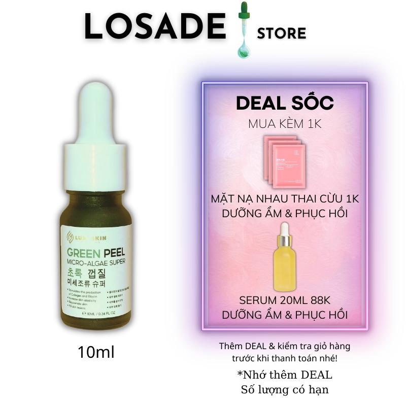 Tinh chất peel da thay da sinh học vi tảo thảo mộc LUXI SKIN thúc đẩy sinh collagen LOSADE 10ml