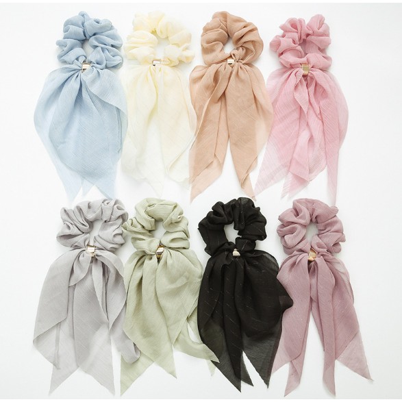 Dây buộc tóc lụa mềm vintage Scrunchies cao cấp loại 1 Song An Eco HD53