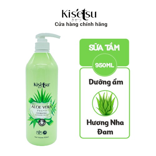 Sữa Tắm Dưỡng Ẩm Trắng Da Kisetsu Chống Lão Hóa Thơm Tự Nhiên Mịn Da - Hương Nha Đam - 950ml