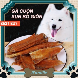 [HOT SALE SHOPEE]Xương Gặm Sạch Răng JFamille, Gà Cuộn Bò Giòn, Pet Snack Dinh Dưỡng. Gói 100gr - JF10