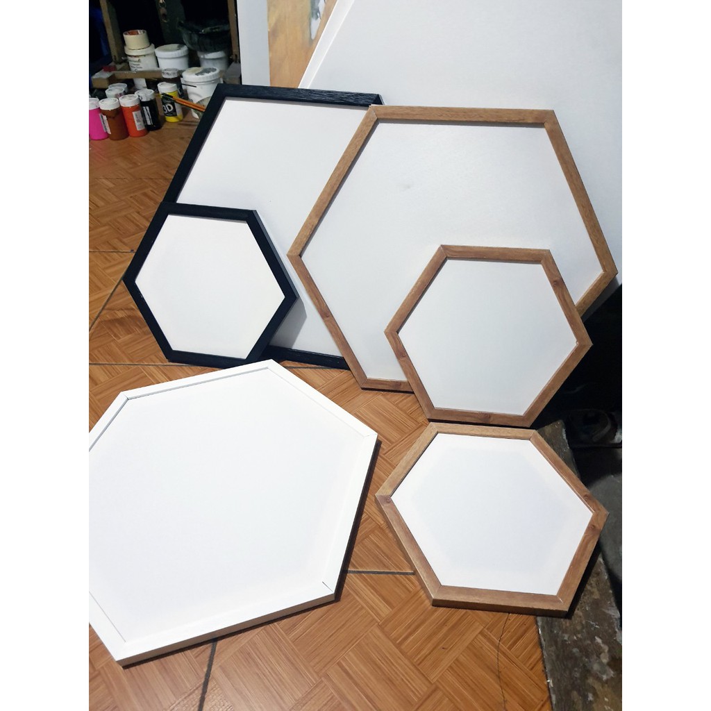 Toan vẽ căng satxi gỗ kèm khung composite lục giác, tam giác, ngũ giác, bát giác cạnh 12,15,20,25cm..nhận đặt riêng