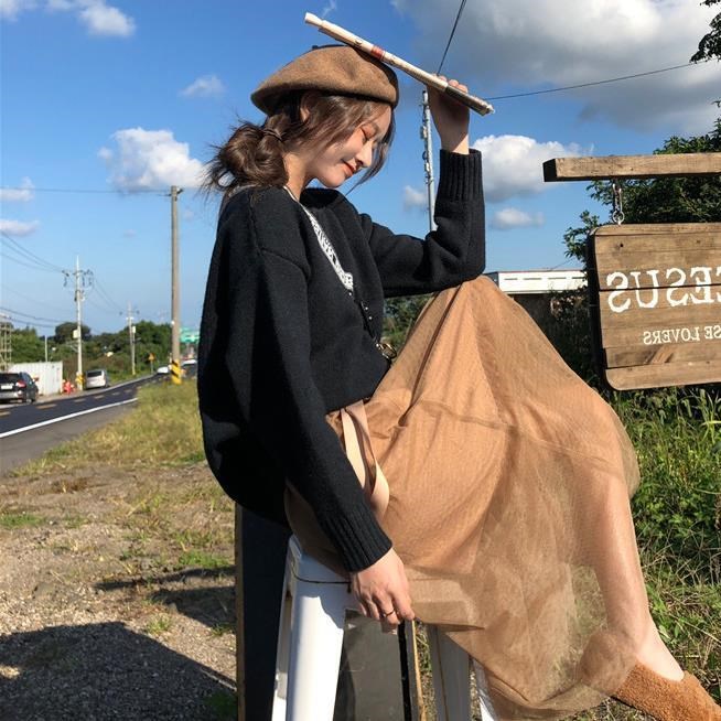 Hàng Sẵn_ Áo len dệt màu sắc nhẹ nhàng ulzzang