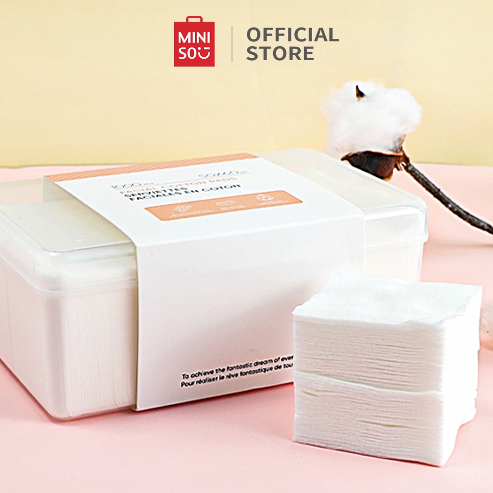 Bông tẩy trang 1000 miếng Miniso cotton pad 1000