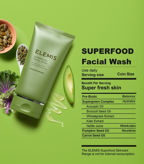 GEL RỬA MẶT Elemis Superfood Facial Wash