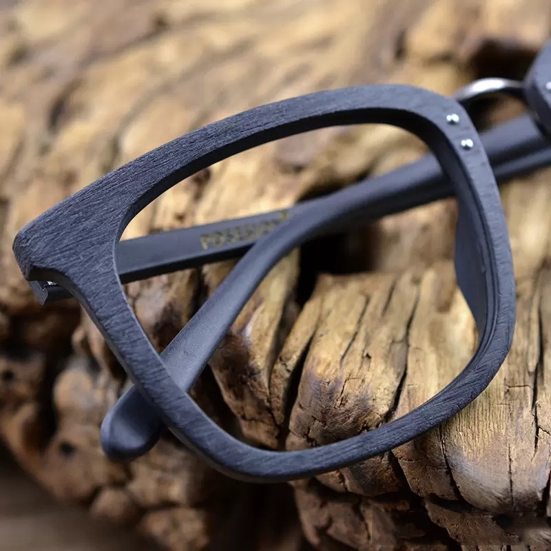 Gọng Kính Vuông Bằng Gỗ Thời Trang 2019