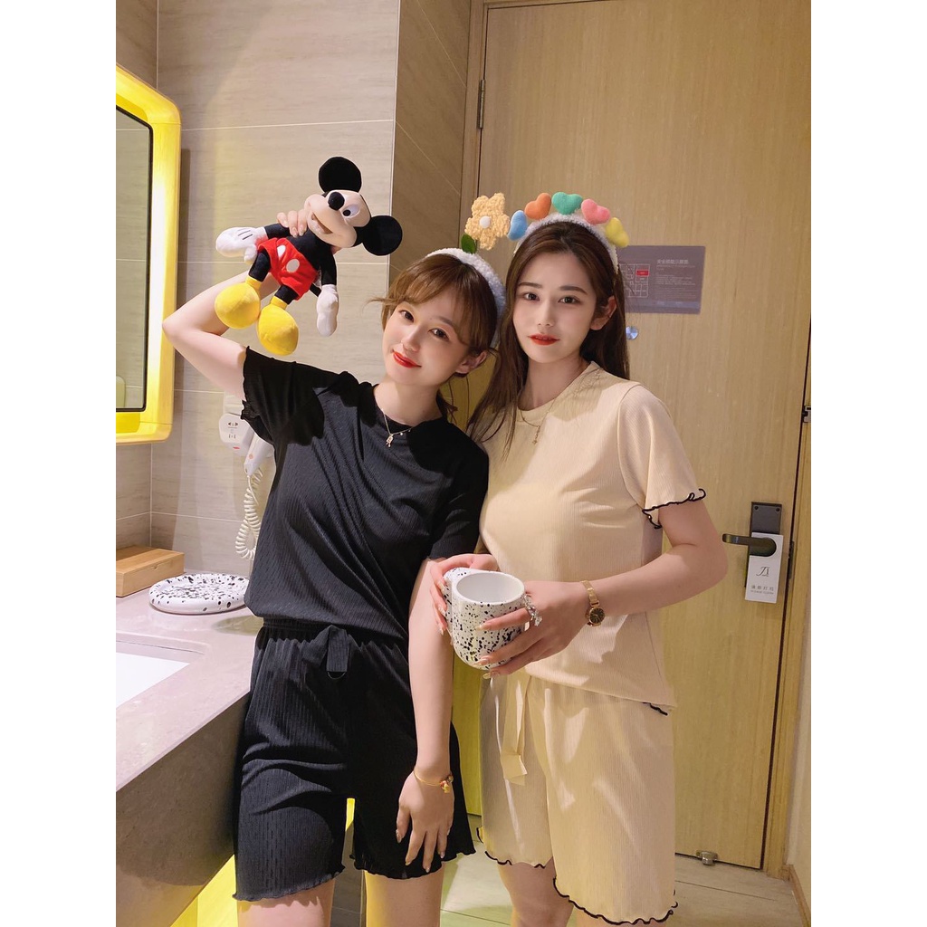MS341 Bộ quần áo mặc nhà thun lạnh siêu mát, quần áo ngủ nữ hè thu