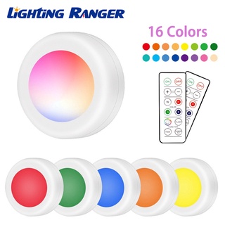 Đèn LED cảm ứng không dây ánh sáng nhấp nháy 16 màu RGB điều khiển từ xa
