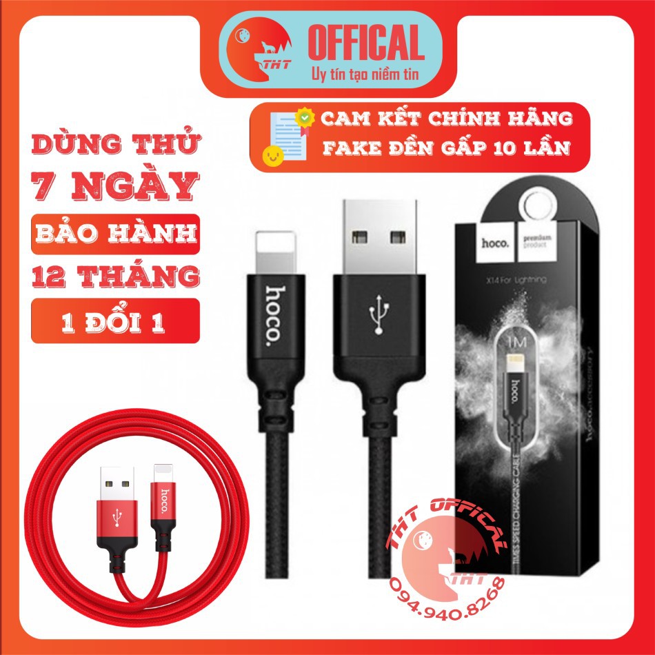 [CHÍNH HÃNG] Dây Sạc Nhanh Lightning Hoco Cho Điện Thoại IPad Pin Dự Phòng Tai nghe Bluetooth Cáp iPhone