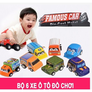 Bộ 6 chiếc ô tô đồ chơi, ô tô mô hình ngộ nghĩnh (1 set) tốt nhất giá rẻ nhất