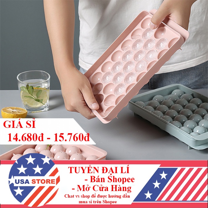 (Video Review) Khay Làm Đá Tủ Lạnh Cao Cấp T290 33 LỖ TRÒN - Thiết Kế Công Nghệ Mới - Dễ Dàng Lấy Đá Ra