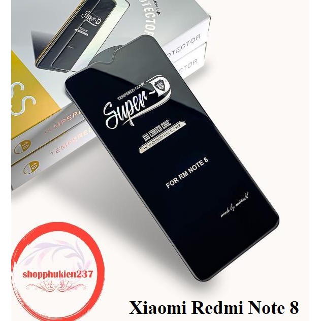 Kính cường lực Xiaomi Redmi Note 8 Kính SuperD vạc cong siêu cao cấp