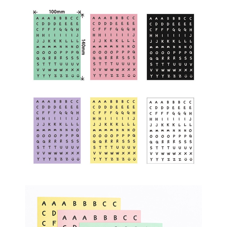 Sticker Dán Trang Trí Sổ Tay Hình Chữ Cái Độc Đáo