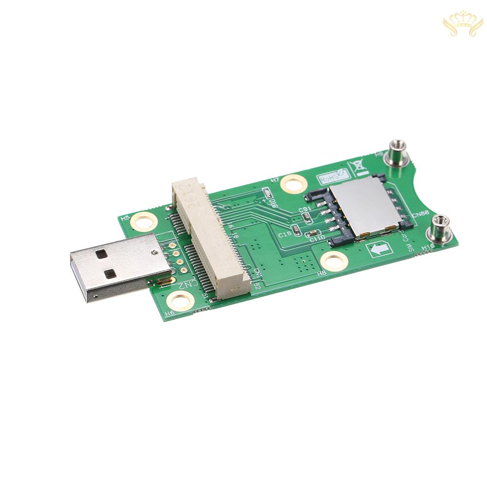 New  Mini PCI-E to USB with SIM Card WWAN Adapter Card 3G/4G Module