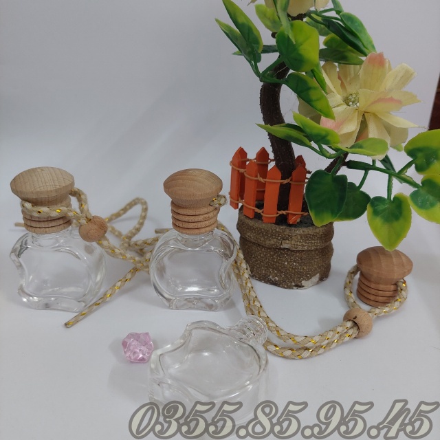 ⚡GÌ CŨNG RẺ ⚡TỔNG HỢP - Vỏ lọ tinh dầu treo xe ô tô hình LỤC LĂNG, TÁO, HOA HỒNG, VUÔNG, TRÒN - Lọ đựng nước hoa, serum.