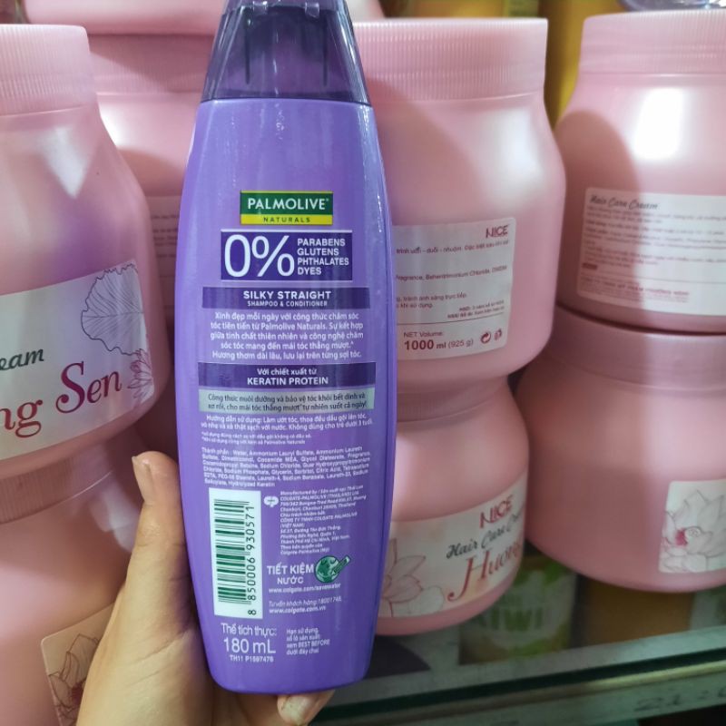 Dầu gội có dầu xả Palmolive suôn mượt óng ả 180ml