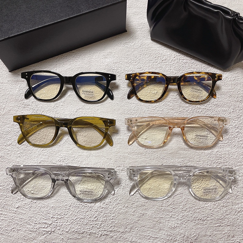 Kính giả cận thời trang nam nữ 2 chấm dọc phong cách Ulzzang gọng kính cận đen huyền thoại dễ đeo ôm mặt siêu bền 102