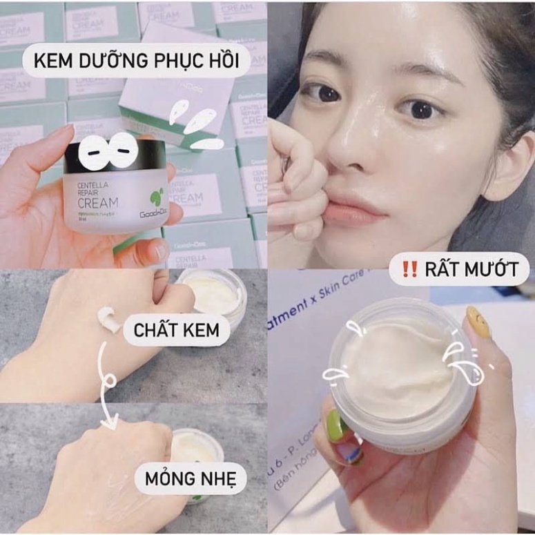 Kem Rau Má Dưỡng Ẩm Phục Hồi giảm Thâm Nám Trắng Sáng Da Chống Lão Hoá GoodnDoc Centella Repair Cream- Dr. Dương Hà