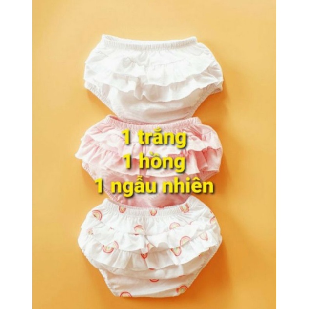 Set 03 quần chip nhúng bunny cho bé gái size 3-11kg