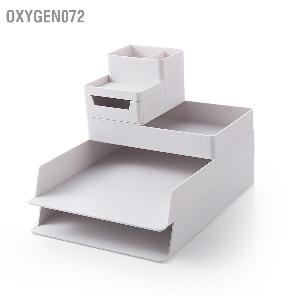 Oxygen072 Kệ để bàn Tổ chức Công suất lớn Kích thước A4 Tự làm Lắp ráp Nhựa ABS bền Bền Máy tính