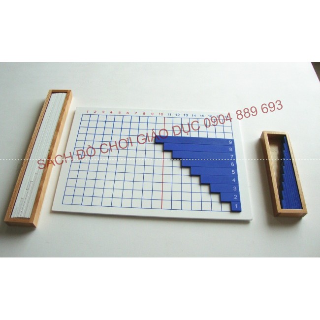 Bảng phép tính cộng trừ loại to, Subtraction and Addition Strip Board - Giáo cụ montessori