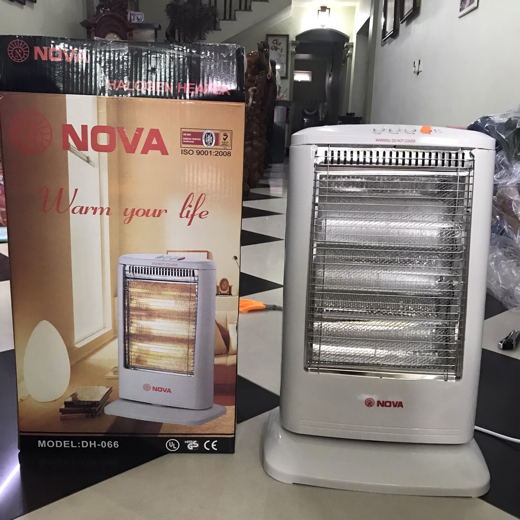 Quạt sưởi Nova, đèn sưởi Nova loại 2 bóng và 3 bóng sử dụng đèn Halogen