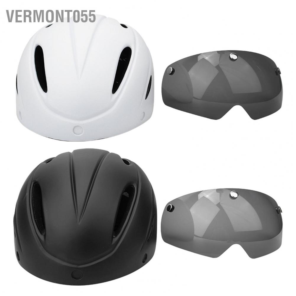 Có thể bán buôn Mũ bảo hiểm xe đạp leo núi có gắn kính che mặt cho các môn thể thao ngoài trời Vermont055 Hàng giao ngay