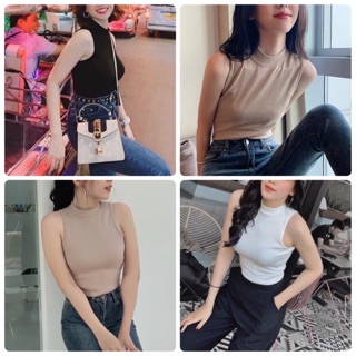 Áo sát nách cổ trụ