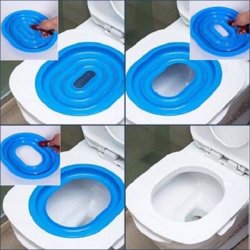 Bộ huấn luyện mèo đi vệ sinh trong bồn toilet