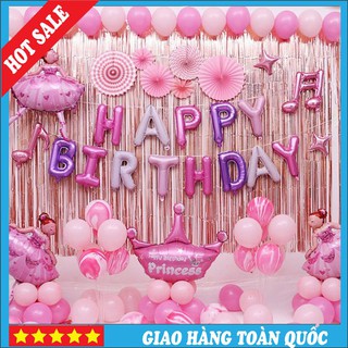 Trang Trí Sinh Nhật Bé Gái, Combo Sinh Nhật Công Chúa Bale Màu Hồng, Trang Trí Tiệc Thôi Nôi Đầy Tháng ♻️FREESHIP♻️