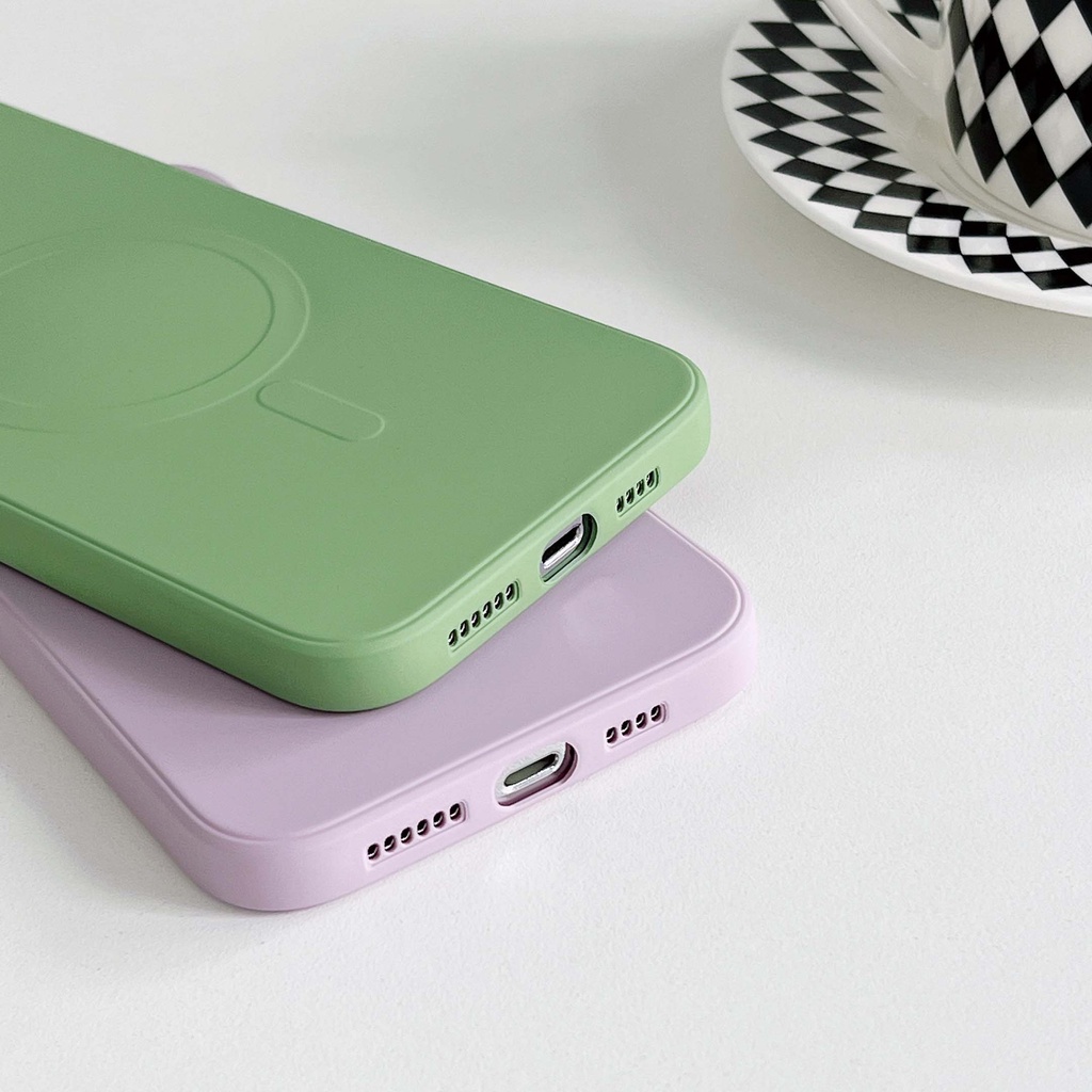 Ốp Điện Thoại Silicon Mềm Hít Nam Châm Cho iPhone 7 8 Plus X XS Max XR iPhone 12 11 13 Pro Max
