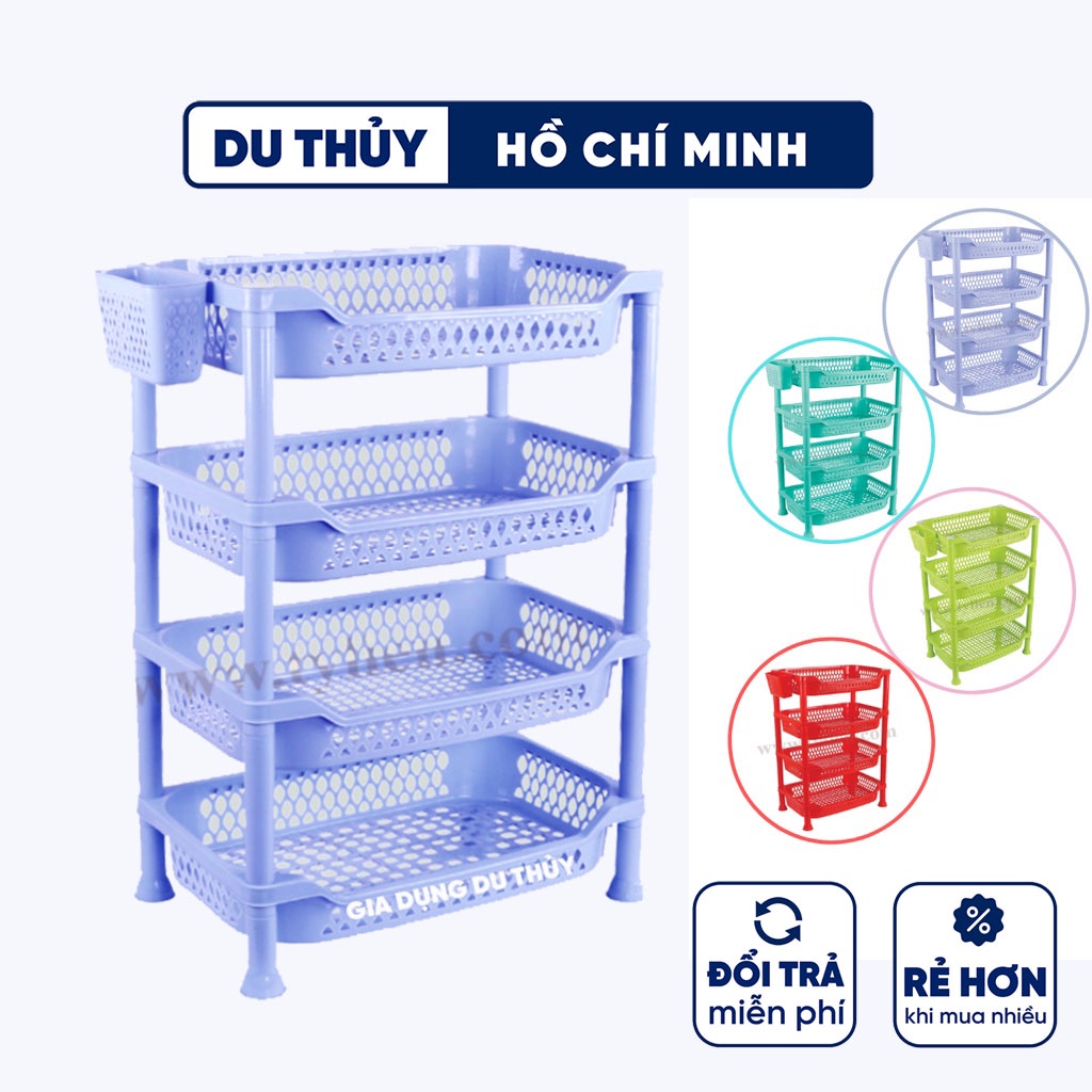 Kệ up chén ly 4 tầng kèm ống đựng đũa muỗng, chất liệu nhựa PP bền bỉ chắc chắn, kệ có nhiều màu và kích thước đa dạng