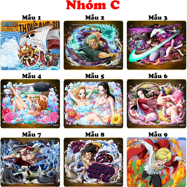 <27 mẫu> Lót chuột máy tính Anime One Piece kích cỡ bàn di chuột lớn 20x24cm chất liệu mouse pad cao su