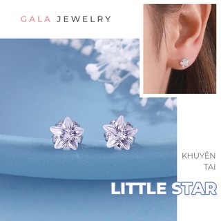 Khuyên tai bạc nụ đá sao Little star bạc nguyên chất