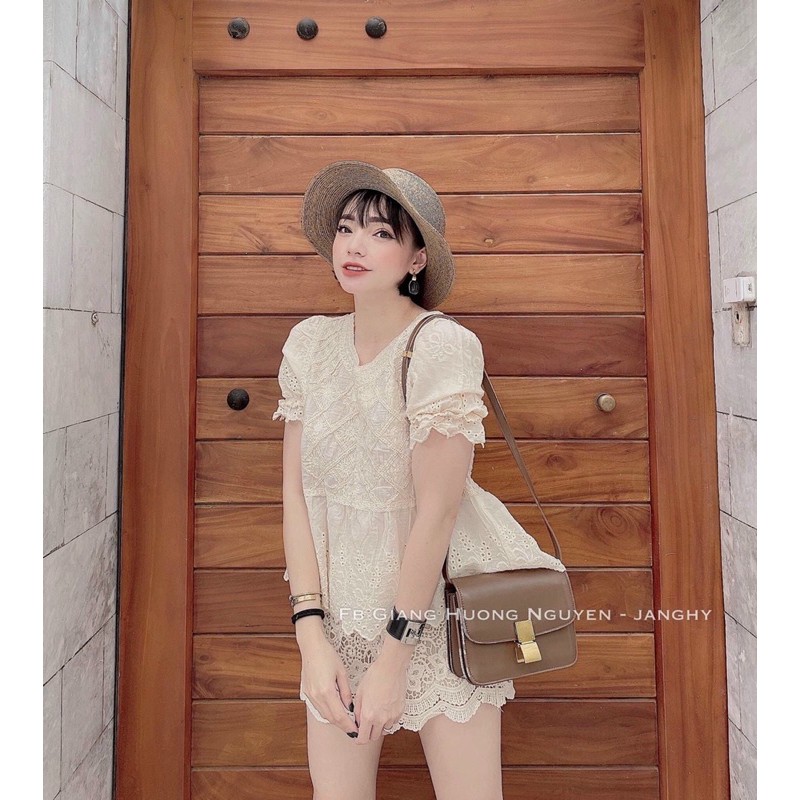 Set ren hoa pha thô xinh mát