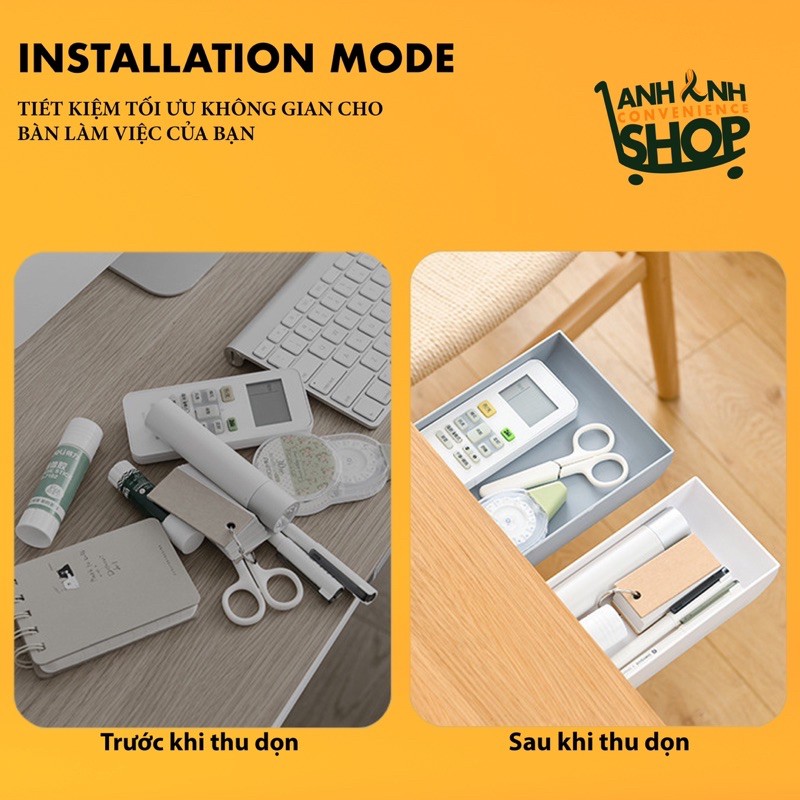 Ngăn Kéo Mini Gắn Dưới Mặt Bàn | BigBuy360 - bigbuy360.vn
