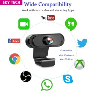 Webcam học trực tuyến kết nối máy tính lap top có mic độ phân giải full hd 1080p full box siêu nét